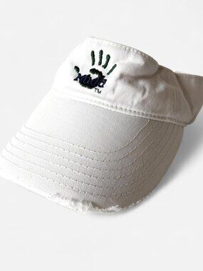 MUDD Vintage y2k 2000s White Visor Cap Hat Girls One Size